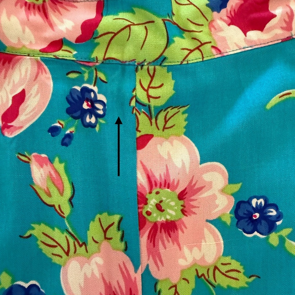 Vintage Adrienne Vittadini 100% Silk Floral Pants Size 6 Turquoise Blue Pleated - Picture 8 of 9
